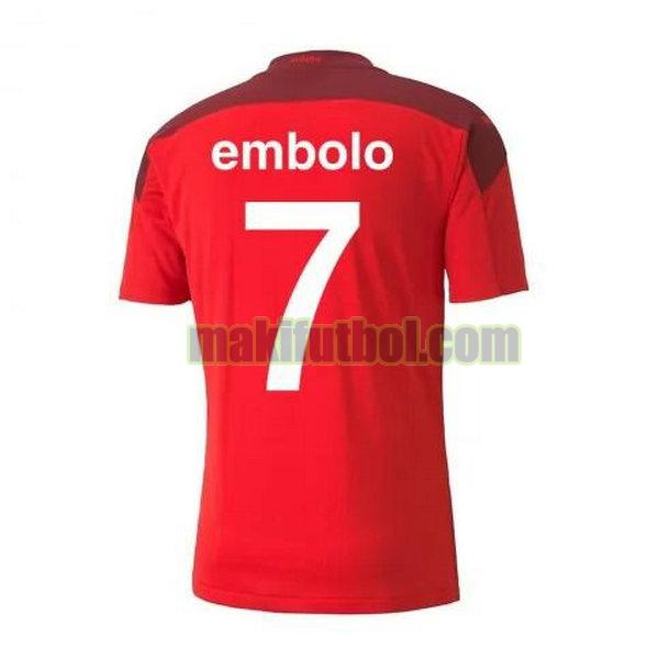 camisetas suiza 2020-2021 primera embolo 7 rojo