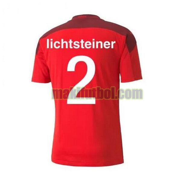 camisetas suiza 2020-2021 primera lichsteiner 2 rojo