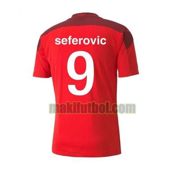 camisetas suiza 2020-2021 primera seferovic 9 rojo