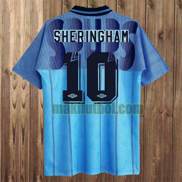 camisetas tottenham hotspur 1991-1994 tercera sheringham 10 azul