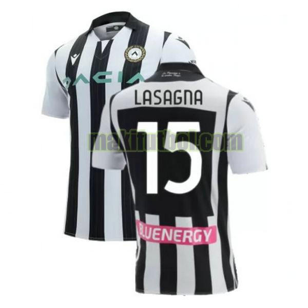 camisetas udinese calcio 2021 2022 primera lasagna 15 negro blanco