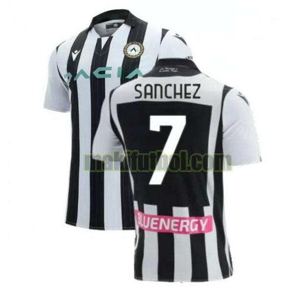 camisetas udinese calcio 2021 2022 primera sanchez 7 negro blanco
